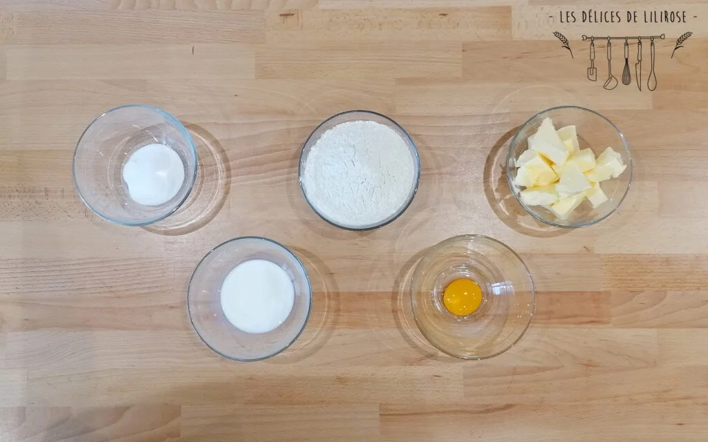 Ingrédients recette pâte brisée