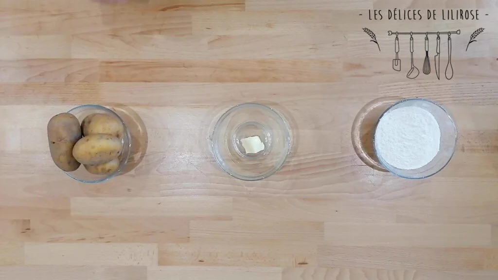 Ingrédients de la recette de gnocchi maison